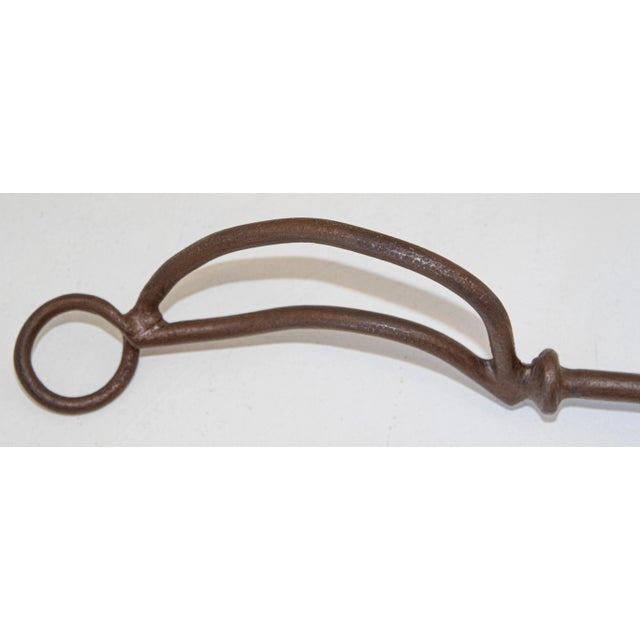 Mid-Century Sculptural Iron Forged Oversized Fire Place Tools - 4 Pieces For Sale - Image 12 of 13