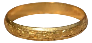 The Ash Lane: Yellow Gold Floral Motif Eternity Band