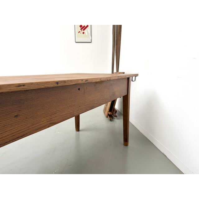 Antique Farmhouse Table with Extensions in Oak, 1890s For Sale - Image 12 of 18