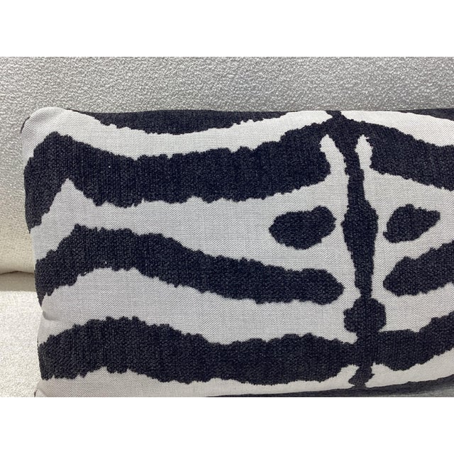Contemporary New Custom Handmade Osborne & Little Fabric Rectangular Pilow Black and Cream Zebra Print ($235 Wholesale) For Sale - Image 3 of 4