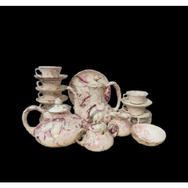 Sascha Brastoff Surf Ballet Tea & Coffee Serving Set - 29 Pieces For Sale - Image 12 of 12