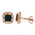 Exhibiting the artistic brilliance, this pair of earrings are carved in a cushion shape. Made from rose gold plated...