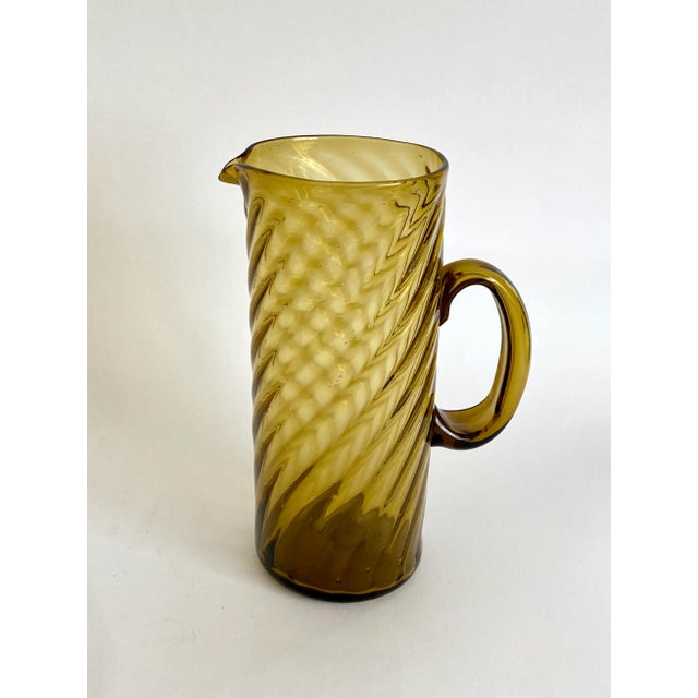 Mid-Century Mexican Artisan Handblown Pitcher For Sale - Image 4 of 8