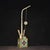 Brass Water Pipe With Cloisonné Enamel Base & Chain For Sale - Image 4 of 9