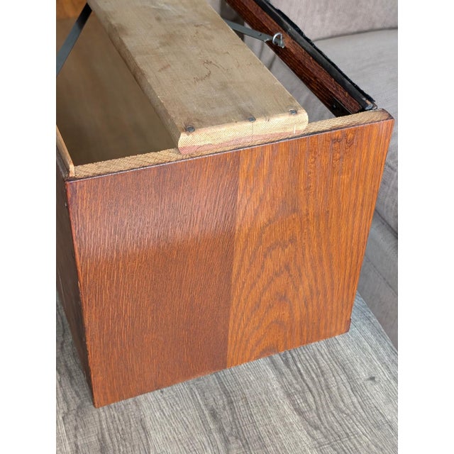 Wood Antique Globe--Wernicke 3 Section Oak Barrister Bookcase E 01240 Circa 1910 For Sale - Image 7 of 14