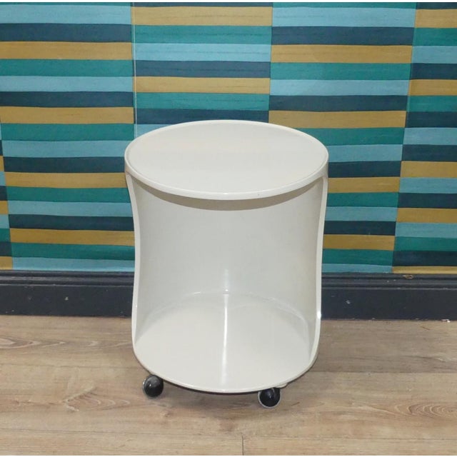 Small Space Age Side Table in White Plastic, 1970s For Sale - Image 10 of 10