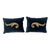 Pair of Custom Gold Metallic Appliqued Pillows by Mla For Sale