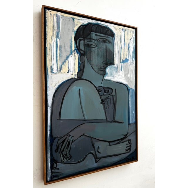 2020s "Trying to Wrap My Head Around It", Original Painting by Rebecca Jack (Framed) For Sale - Image 5 of 6