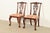 English Ethan Allen Chippendale Carved Mahogany Side Chairs or Dining Chairs, Pair For Sale - Image 3 of 13