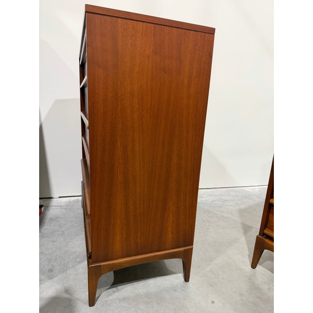 Brown Mid Century Lane Rhythm Tallboy Dresser For Sale - Image 8 of 12