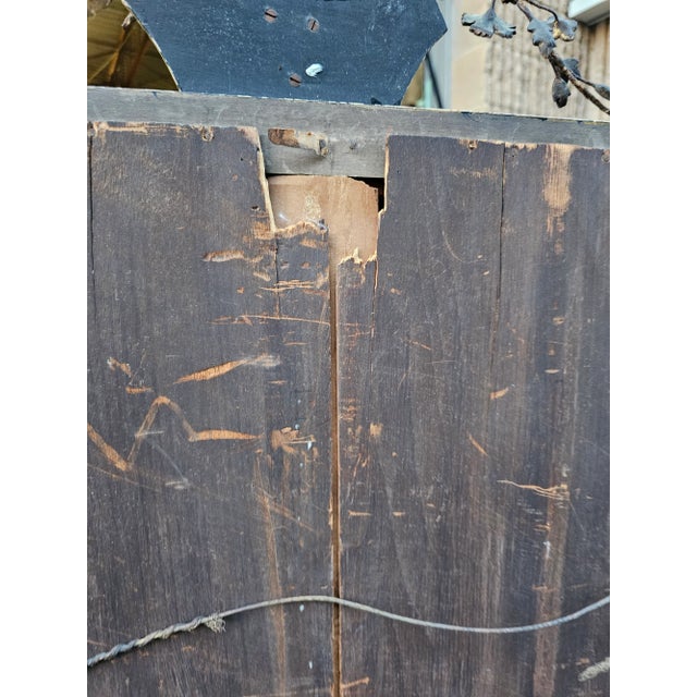 Antique 19th Century Continental Gilt Pier Mirror With Flower Basket Crest & Faux Marbleized Pilasters For Sale - Image 11 of 12