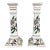 Pair of Erica for Zrike Hand-Painted Floral Ceramic Candlesticks For Sale
