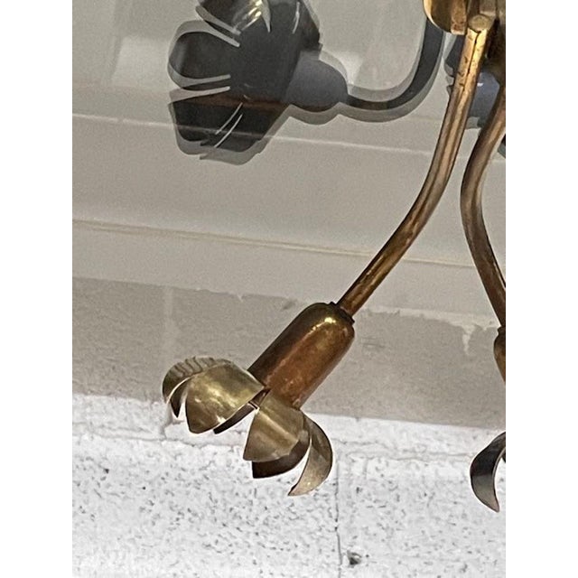 Glass and Brass Chandelier attributed to Pietro Chiesa for Fontana Arte, 1940s For Sale - Image 14 of 18
