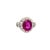 Experience the allure of this 4.41 carat vivid purplish red sapphire ring. The oval sapphire radiates a vivid pink hue,...