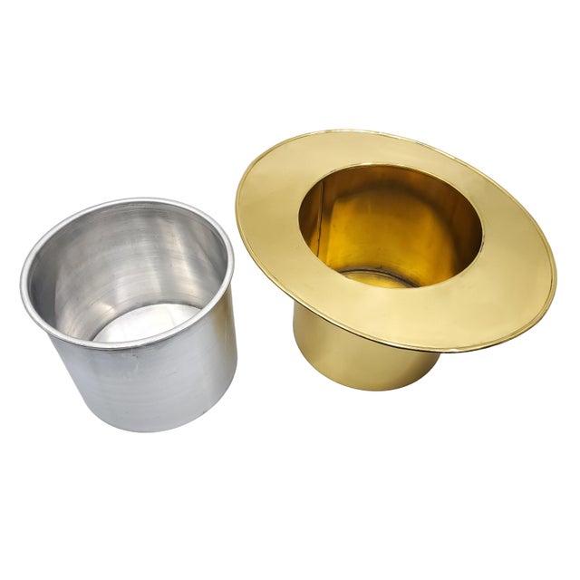 Metal Ice Bucket Champagne Wine For Sale - Image 7 of 11