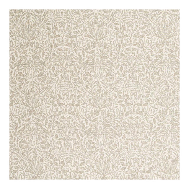 Morris & Co. Pure Acorn Sheer WW Fabric in Beige For Sale