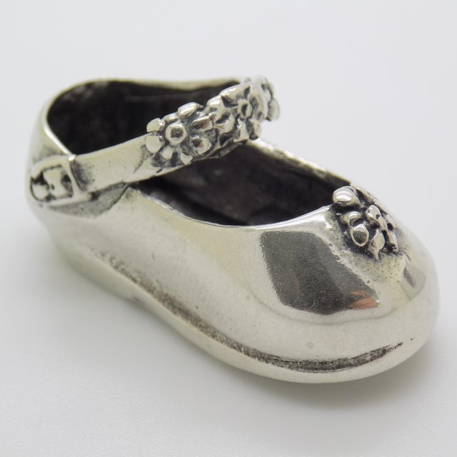 Vintage Italian Handmade Silver Child Shoe Figurine, Italy, 1980s For Sale - Image 11 of 11