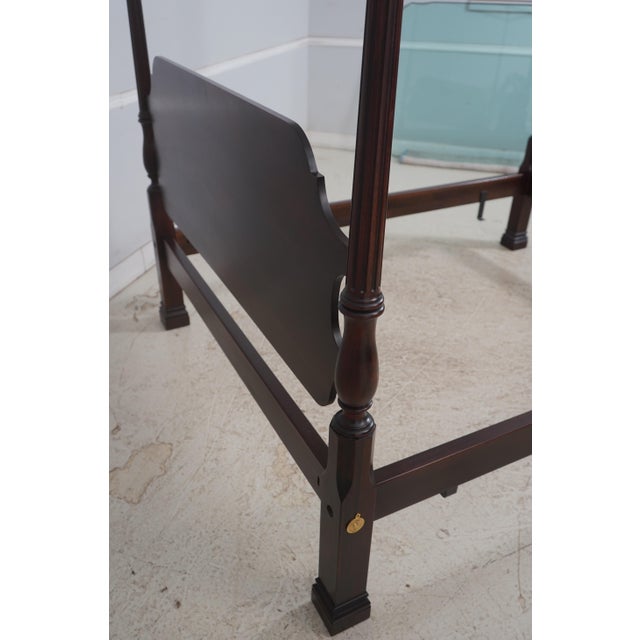 Stickley Queen Size Mahogany Canopy Poster Bed For Sale - Image 14 of 18