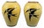 Vintage Art Deco Ceramic Egg Vases with Swallow Decoration by M.A.A. Fama, 1930s, Set of 2 For Sale