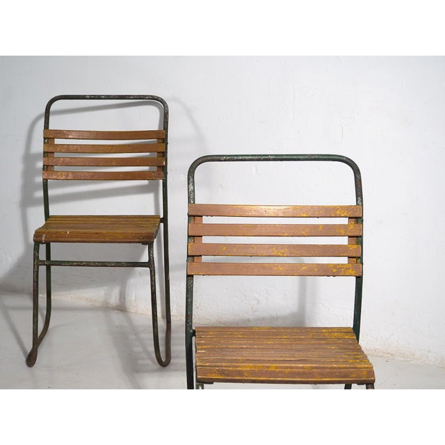 Antique garden chairs (c.1920) Dimensions: Length: 40 cm Depth: 43 cm Height: 87 cm Seat: 46 cm Style: French Provençal...