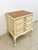 Beige Beige Vintage Provincial Chest of Three Drawers Storage Wood Dresser Lock/Keys For Sale - Image 8 of 11