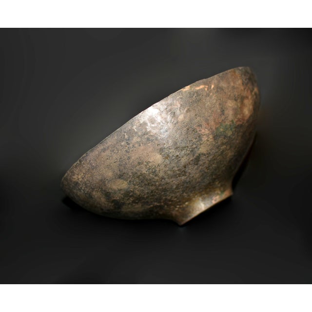 Silver Mid 20th Century Hammered Silver Bowl Hand Crafted Modern For Sale - Image 8 of 15