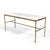 Paul McCobb Paul McCobb Brass Base Console Table with Vitrolite Top For Sale - Image 4 of 7