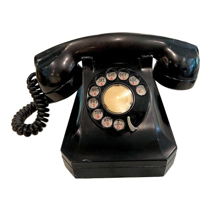 STROMBERG CARLSON　USA　卓上電話機　アンティーク 1940's Vintage Stromberg Carlson Black Desk Telephone~ Model