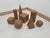 Wooden Geometric-Shape Ornaments in Brown Lacquer from Molteni, 1990s, Set of 8 For Sale - Image 9 of 17