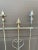 White Vintage Fleur De Lis Wrought Iron Garden Trellis For Sale - Image 8 of 9