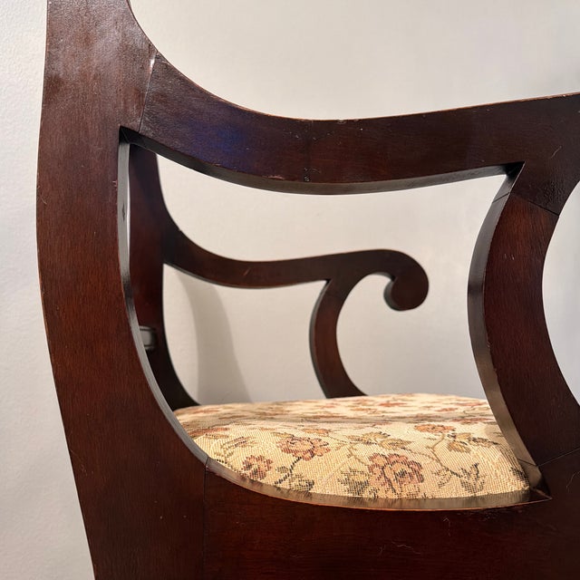 Early 20th Century Tell City Chair Company Harp-Back Chair With Arms For Sale - Image 11 of 12