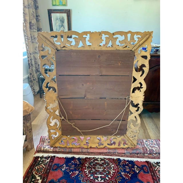Italian Antique Italian Gold Framed Mirror For Sale - Image 3 of 7
