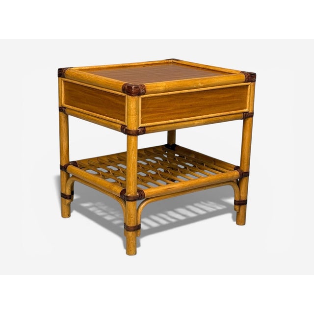 Kenneth Bergenblad, Nightstands, Bamboo, Rattan, Brass, Sweden, 1970s For Sale - Image 11 of 11