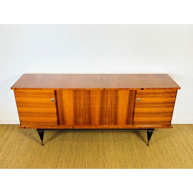Modernist French Walnut Sideboard by André Arbus, 1960s For Sale - Image 6 of 11