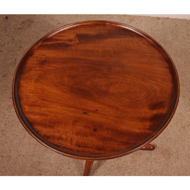Tan Small 18th Century Mahogany Tea Table For Sale - Image 8 of 9