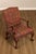 High Quality American Made Mahogany Frame Armchair with Carved Ball and Claw Feet