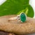 2020s 2.8cts Zambian Emerald Ring With Natural Diamond Accents: Solid 14k Gold, Size 6.75 For Sale - Image 5 of 8