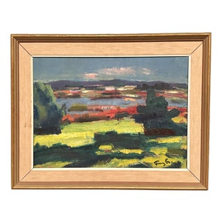 Swedish Artist, Landscape, 1960s, Oil on Canvas, Framed For Sale