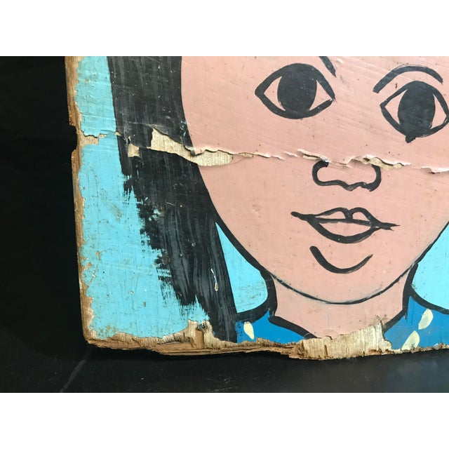 African 1980s Hairdresser Sign by A. Kodjo. For Sale - Image 3 of 5