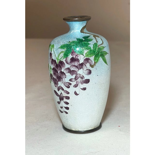 19th Century Antique 19th Century Japanese Meiji Miniature Foil Enamel Signed Bronze Vase Urn For Sale - Image 5 of 13