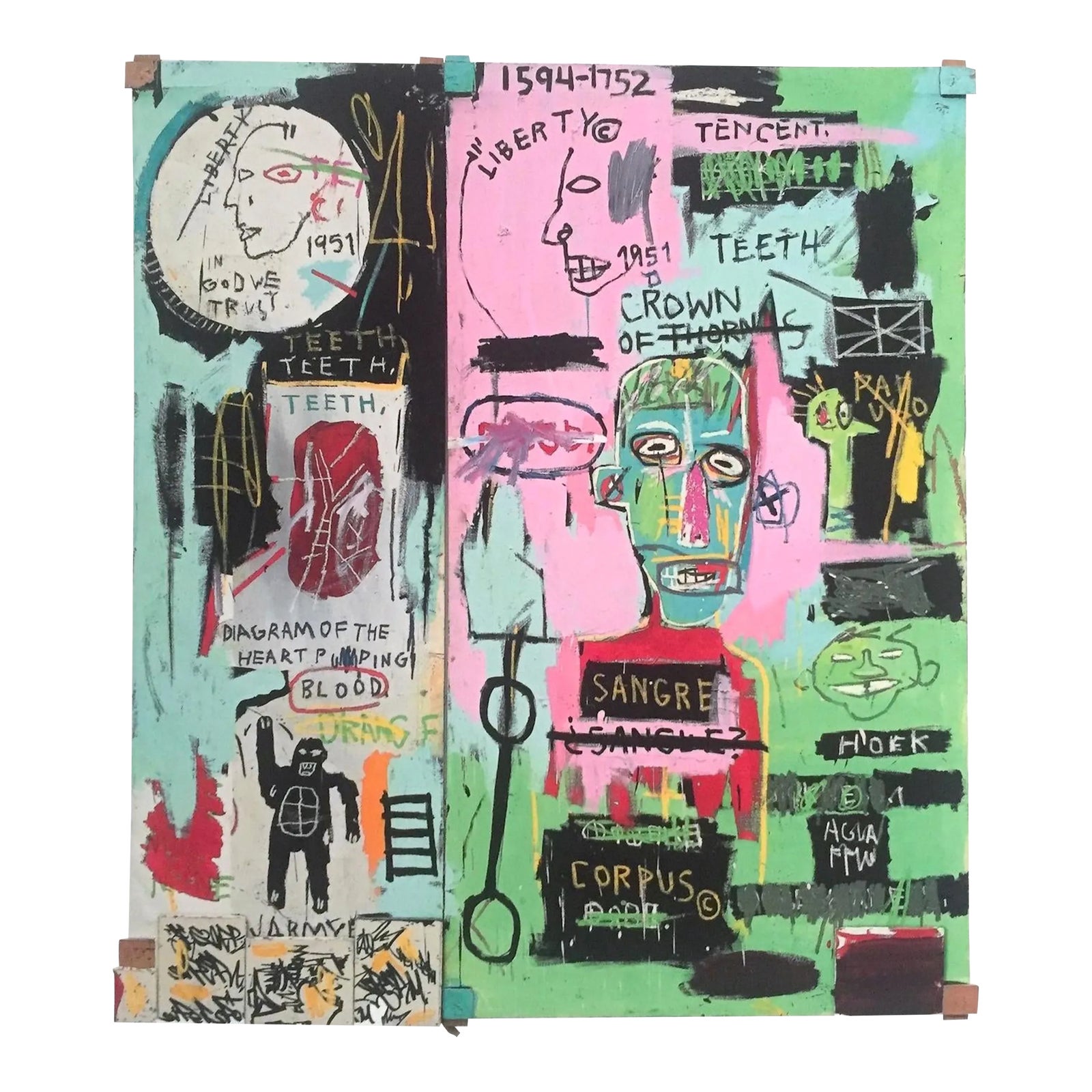 Jean Michel Basquiat Estate Fine Art Lithograph Pop Art Print 