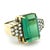 1970s 1970s Emerald Cut Green Tourmaline and Diamond 18k Gold Statement Ring, Size 7.5 For Sale - Image 5 of 15