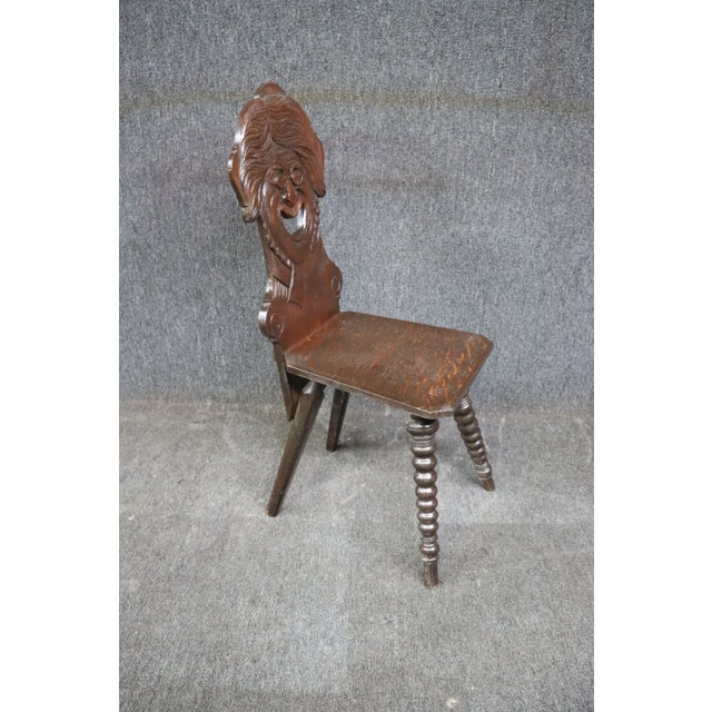 Victorian Oak Carved Face Chair Chairish