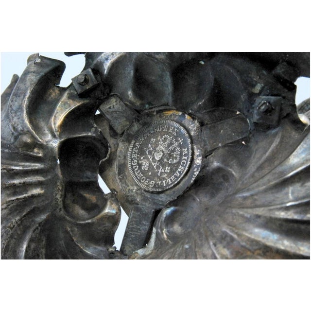 Silver Toothpick Holder with Three Shell-Shaped Holders For Sale - Image 5 of 12