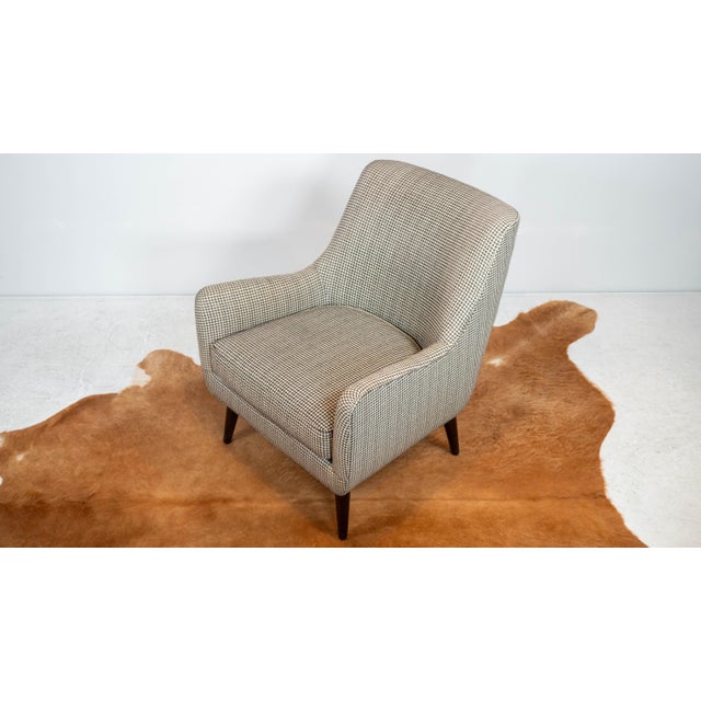 Modern Room & Board 'Quinn' Houndstooth Club Chair For Sale - Image 10 of 17
