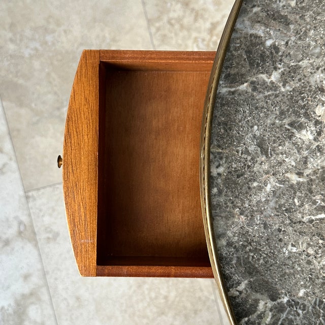 Antique Louis XVI Wooden Game Table with Brass and Marble Top, 1890s For Sale - Image 11 of 18