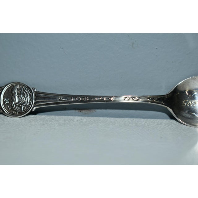 Traditional Antique Florida Sterling Silver Collectors Spoon For Sale - Image 3 of 10