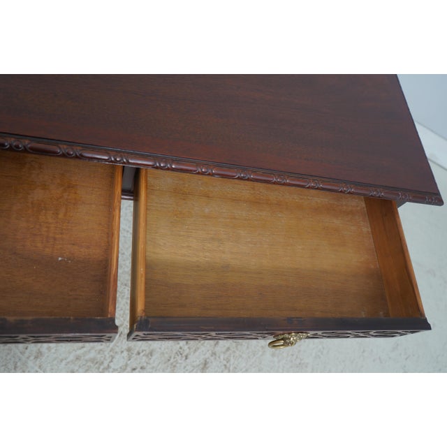 1990s Baker Historic Charleston Chippendale Mahogany Desk For Sale - Image 5 of 17