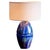 Huge Table Lamp in Blue Ceramic, France - 1960s. The measurements given apply to the lamp without the shade. The lamp...