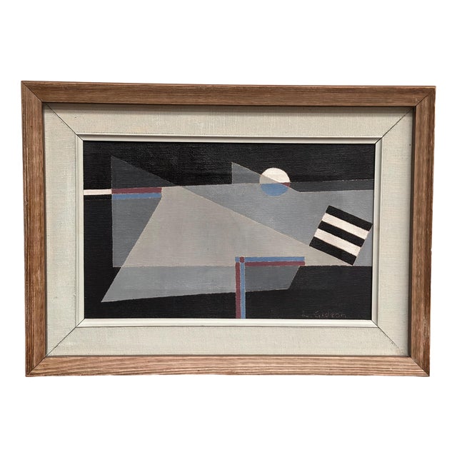 Lars. Gideon, Abstract Composition, 1960s, Oil on Canvas, Framed For Sale
